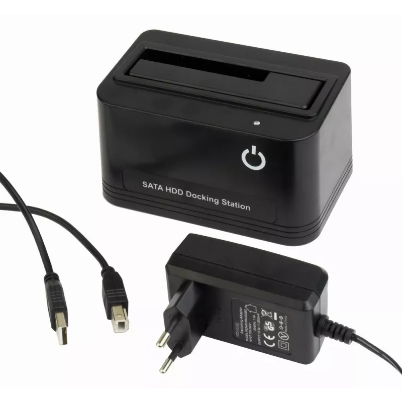 Gembird HD32-U2S-5 telakointiasema 2,5 ja 3,5 tuuman kiintolevyille, USB 2.0 Type-A, musta