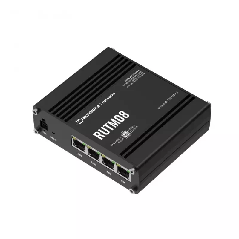 Teltonika RUTM08 langallinen reititin Gigabit Ethernet musta