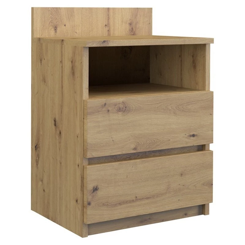 Yöpöytä top e shop M1 ARTISAN, tammiviimeistely, 2 laatikkoa, 400×320×590 mm
