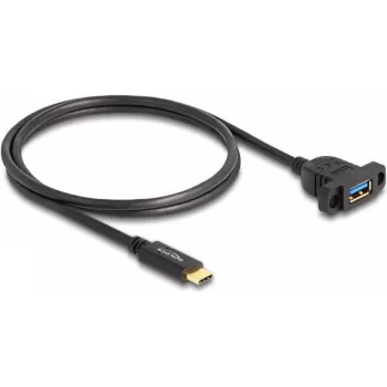DeLOCK SuperSpeed USB 10 Gbps -kaapeli USB Type-C uros USB Type-A naaras 1 m musta