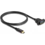 DeLOCK SuperSpeed USB 10 Gbps -kaapeli USB Type-C uros USB Type-A naaras 1 m musta
