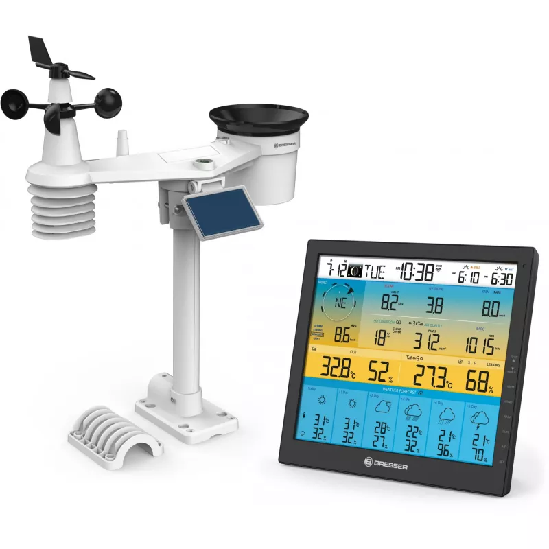 Bresser 7003220 Weather Center 7-in-1 Solar 6-Day 4cast Pro SF digitaalinen sääasema, LCD, musta