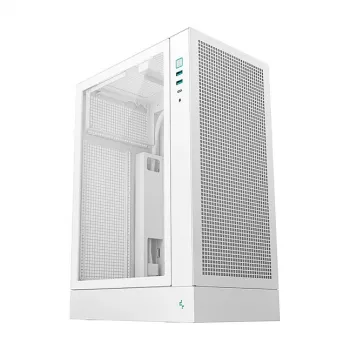 PC-kotelo DeepCool CH170 PLUS WH Midi Tower – valkoinen, karkaistu lasi, tukee Micro ATX/Mini-ITX, GPU jopa 34,2 cm, CPU-jäähdyttimen korkeus 164 mm