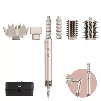 Shark FlexStyle 5-in-1 Air Styler & hiustenkuivaaja automaattisilla kihartajilla, tasoharjalla, soikealla harjalla, suutinliittimellä, diffuusorilla, säilytyspussilla, ilman lämpövaurioita