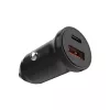 Autolaturi FIXED FIXCC20N-CU-BK — USB-C- ja USB-A-liitännät, 20 W lähtöteho, kompakti autosovitin