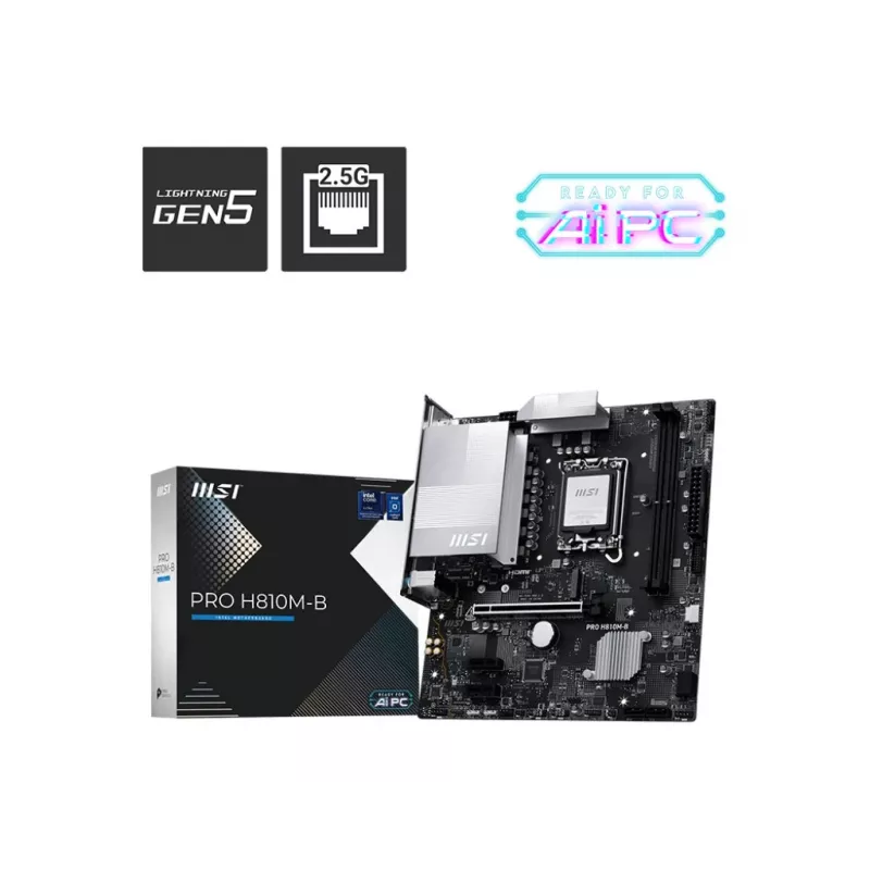 MSI PRO H810M-B emolevy Intel H810 LGA 1851 (Socket V1) micro ATX