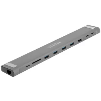 DeLOCK USB Type-C ohut telakointiasema 4K HDMI USB 3.2 Gen 1 LAN SD PD 3.0