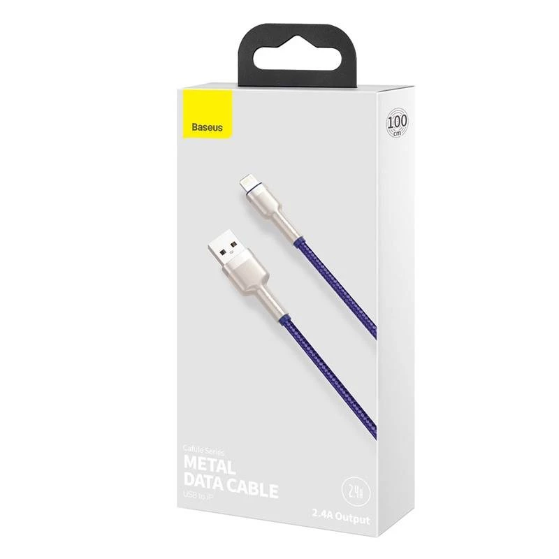 USB-A–Lightning-kaapeli Baseus 1 m — USB-datakaapeli, violetti