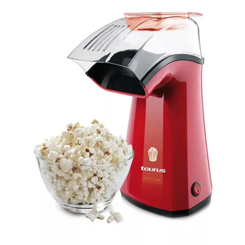 Popcornkone Taurus 968375000 S7600343 — 1100 W, läpinäkyvä kansi, 3 min valmistusaika