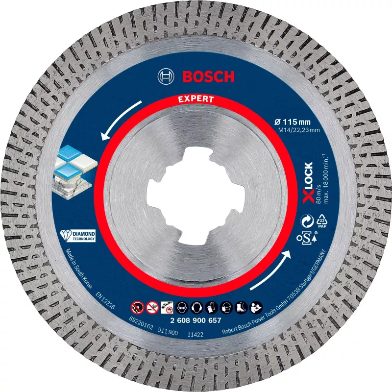 Bosch Expert HardCeramic X-LOCK timanttikatkaisulaikka, 115 mm, 2608900657