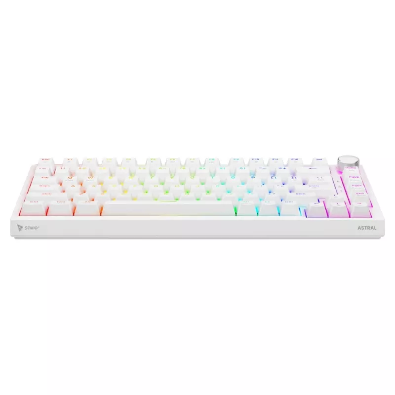 Savio ASTRAL WHITE JADE näppäimistö pelikäyttöön USB QWERTY US International