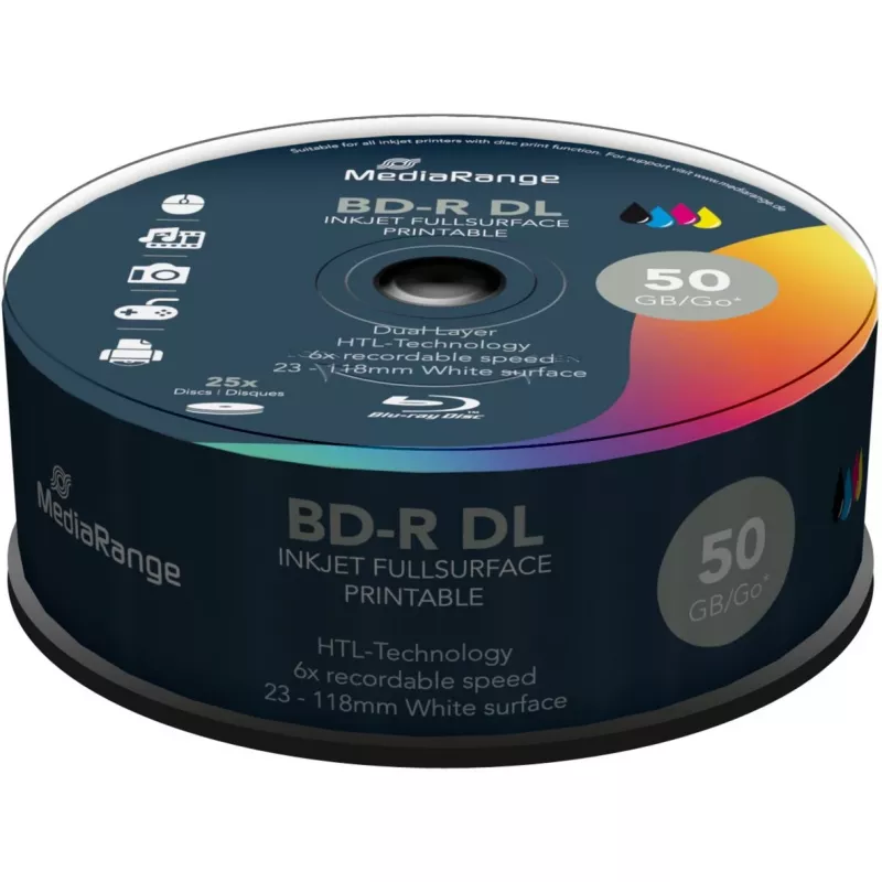 BD-R DL MediaRange MR510 50 GB 25 kpl