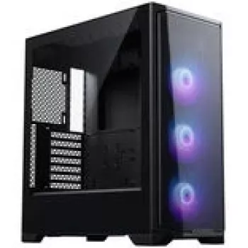 PHANTEKS Eclipse G370A PC-kotelo, Midi Tower, SSI-EEB, RGB, karkaistu lasi - sisältää 3x 120 mm tuuletinta, musta