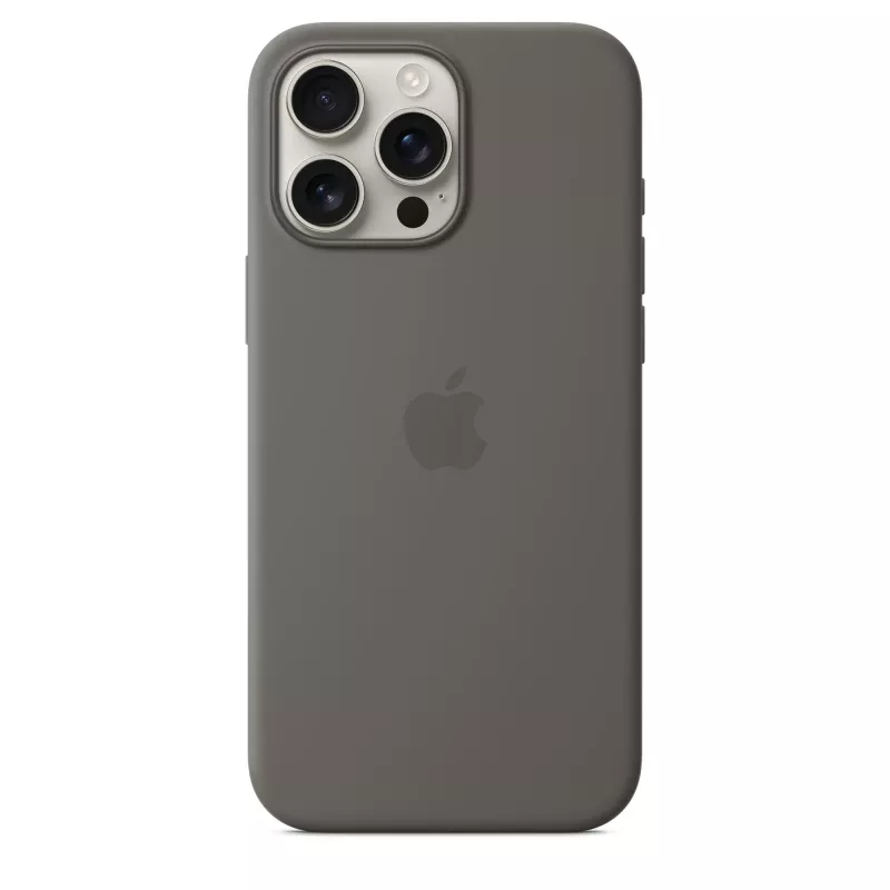 Silikonikuori MagSafe iPhone 16 Pro Max - kivinharmaa
