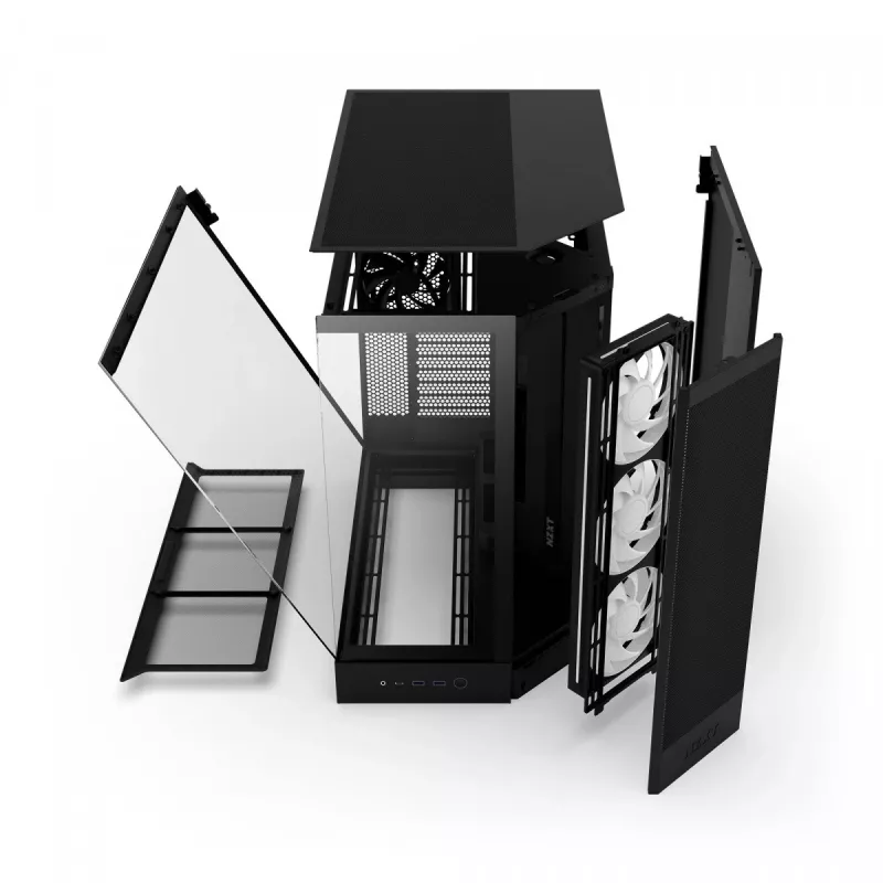 PC-kotelo NZXT H9 Flow RGB Midi Tower musta