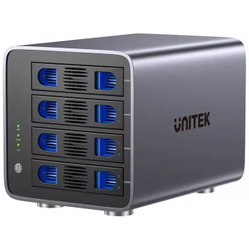 Unitek RAID-kotelo S1301AGY01-EU USB-C SATA-asemille, tukee jopa 80 TB