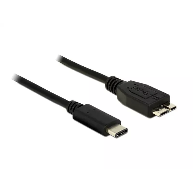 USB-kaapeli DeLOCK 1 m USB 3.1 USB 3.2 Gen 2 USB-C Micro-USB B musta