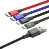 USB-kaapeli Baseus Fast 4in1 2xUSB-C / Lightning / Micro 3.5A 1.2m (musta)