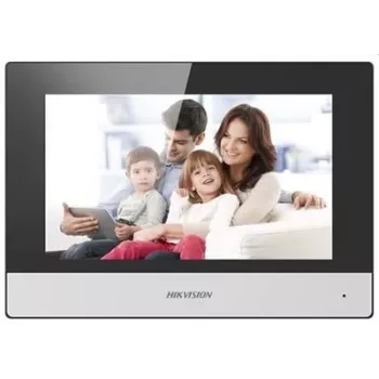 Videopuhelinjärjestelmä Hikvision DS-KH6320-TE1, 7 tuuman kapasitiivinen kosketusnäyttö, PoE, 1024×600, microSD jopa 32 GB, Ethernet, Linux