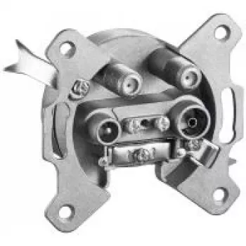 Wentronic Goobay 4-reikäinen antennirasia, 2 dB – haara- tai pääterasia, DC-läpivienti (67049)