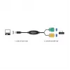 Sarjakaapeli DeLOCK 63466 USB Type-A DB-9 1,5 m musta vihreä keltainen