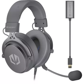 VIRO Plus USB Alt Gray, pelikuulokkeet tummanharmaa, USB-A, 3,5 mm liitäntä, 7.1-USB-äänikortti