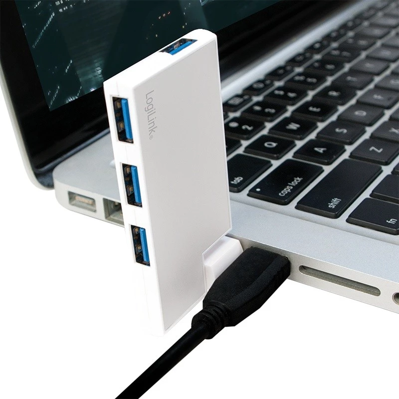 USB 3.0 4-porttinen keskitin, hopea