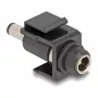 DeLOCK Keystone-moduuli DC 5,5 x 2,1 mm liitin DC 5,5 x 2,5 mm pistoke musta