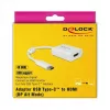 Videokaapeliadapteri DeLOCK 63937 USB Type-C - HDMI 0,1 m valkoinen