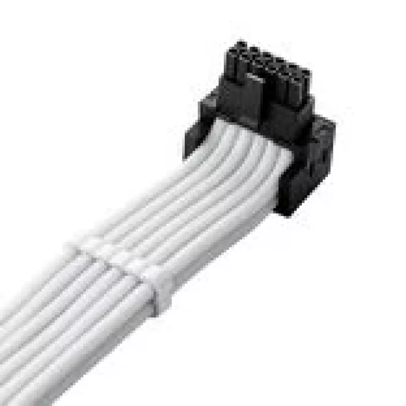 CableMod C-Series Pro liitäntäkaapeli – variantti B, 90°, 16-Pin–3x8-Pin PCIe, valkoinen
