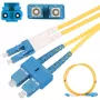 Kuitupatch-kaapeli Extralink EX.3630, 0,5 m, G.657.A1, SC - LC, FTTH, duplex, keltainen