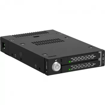 ICY DOCK - ToughArmor - MB834MK-B V2 - 2x M.2 NVMe - 1x 3,5 tuuman paikka vaihtokehys metalliavainlukko SlimSAS 4i musta