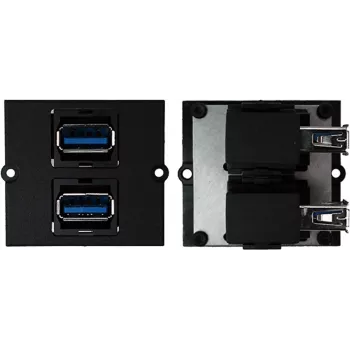 Pistorasia Bachmann 917.059 2 x USB A musta