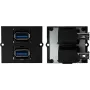 Pistorasia Bachmann 917.059 2 x USB A musta