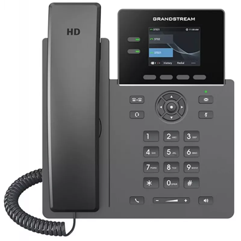 IP-puhelin Grandstream GRP2610, 2 linjaa HD-ääni, Carrier-Grade VoIP-puhelin