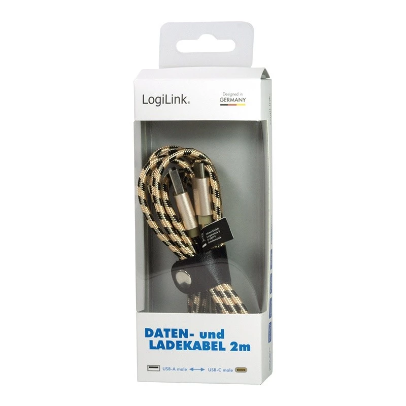 Synkronointi- ja latauskaapeli USB 2.0 AM - USB-C uros