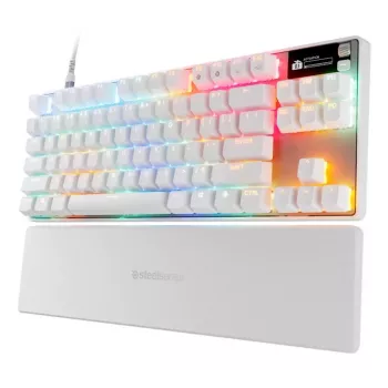 SteelSeries Apex Pro TKL Gen 3 pelinäppäimistö, USB, US-englanti, valkoinen