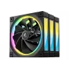 DeepCool FL12R 3-in-1 120 mm kotelotuulettimet (3 kpl), Reverse, 4-pin PWM, 500–2150 r/min, FDB, mustat
