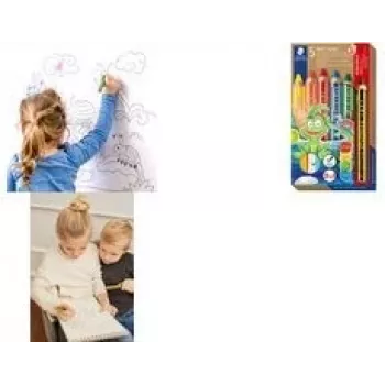 Värikynät Staedtler Noris junior 140 — sarja 6 lajiteltua väriä
