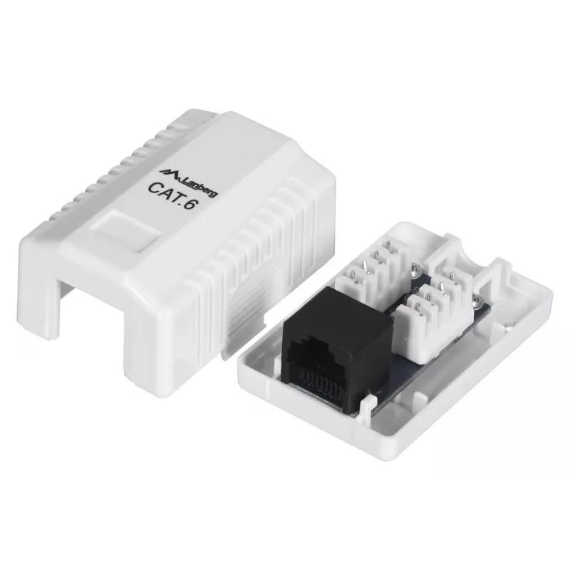 LANBERG kojerasia RJ-45 OU6-0001-W, Cat6, valkoinen