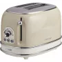 Ariete 155 Design 2 viipaleen leivänpaahdin ja voileipäteline, 6 paahtoastetta, 810 W, ruostumaton teräskotelo, irrotettava murulaatikko, pastellibeige