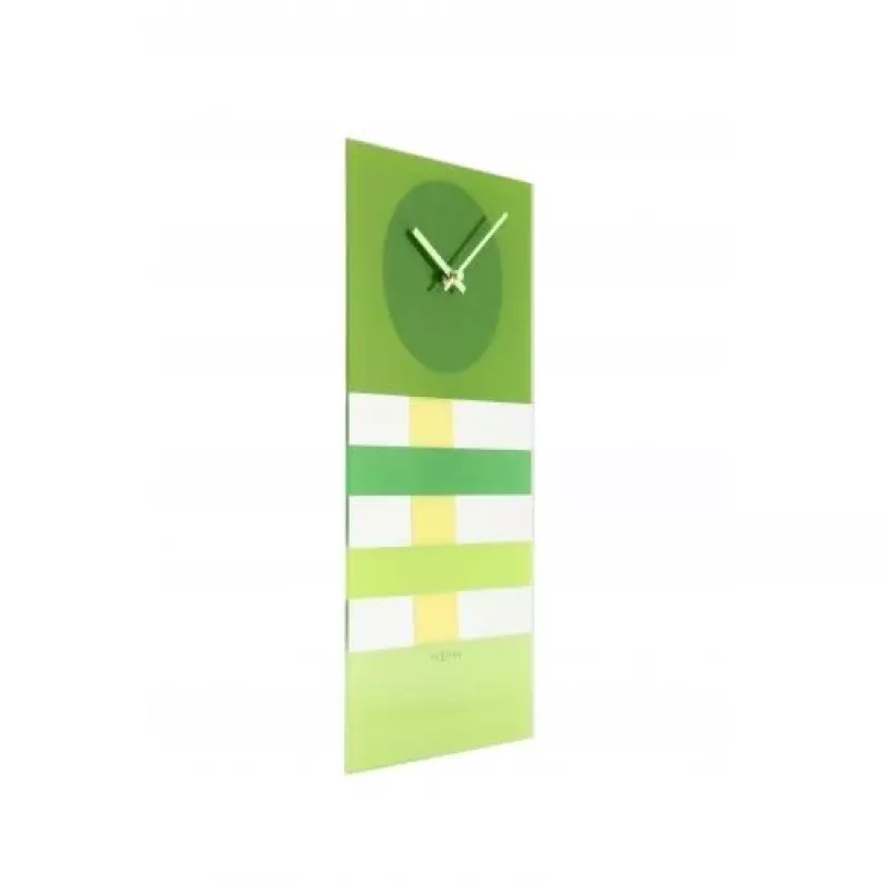 NeXtime seinäkello 2855gn Bold Stripes, 19 x 38 cm, seinäkello, vihreä