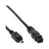 FireWire 400–800-kaapeli InLine 34901 1m uros/uros musta