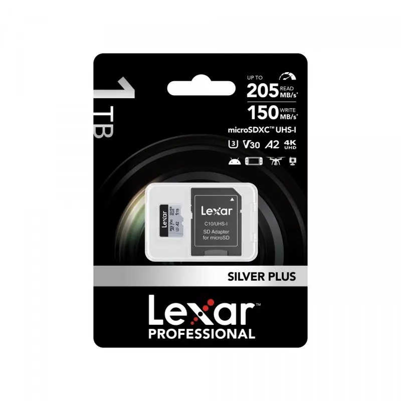 Flash-muisti Lexar 1TB UHS-I MicroSDXC SILVER PLUS