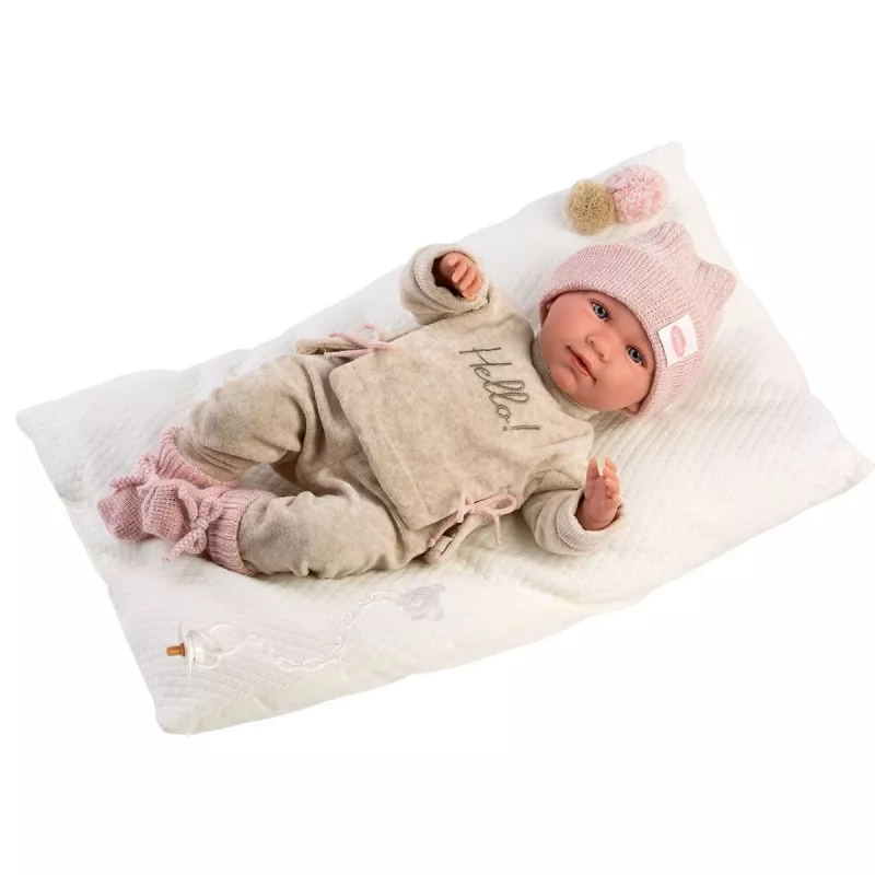 Mimi itkevä vauvanukke tyynyllä 42 cm