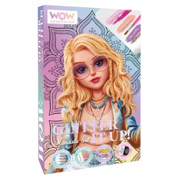 Lasten luova maalaussarja Euroswan WOW00084 — mandala-glitter-sarja lapsille