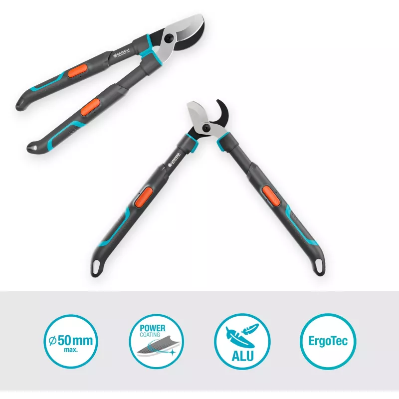 Gardena TeleCut Pro S -oksasakset harmaa/turkoosi 52 cm - 67 cm (12040-88)