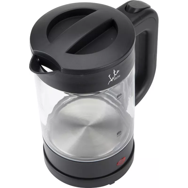 Jata HA702 vedenkeitin, 1,2 l, 1500 W, borosilikaattilasi, langaton, musta