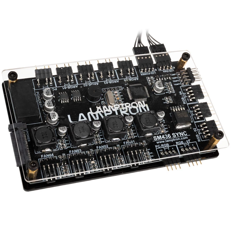 Lamptron PCI RGB -tuuletin- ja LED-ohjain SM436 Sync Edition, musta