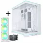 Lian Li O11D EVO RGB + TRYX PANORAMA SE täydellinen nestekierron jäähdytys - valkoinen, 360 mm